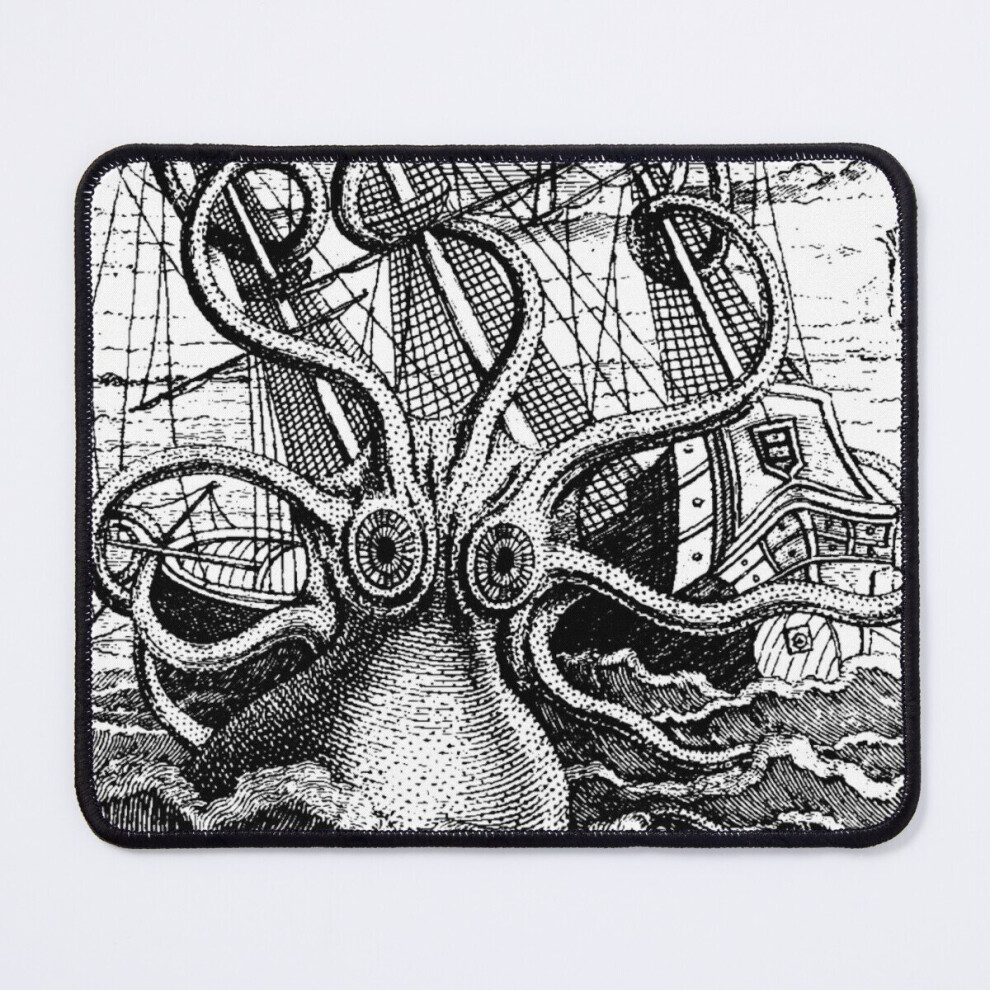 Mouse Pad Vintage Kraken Attacking Ship Illustration 11.8 X 9.8 Inch Computer Mat Gaming Office Mousepad 7802738149180