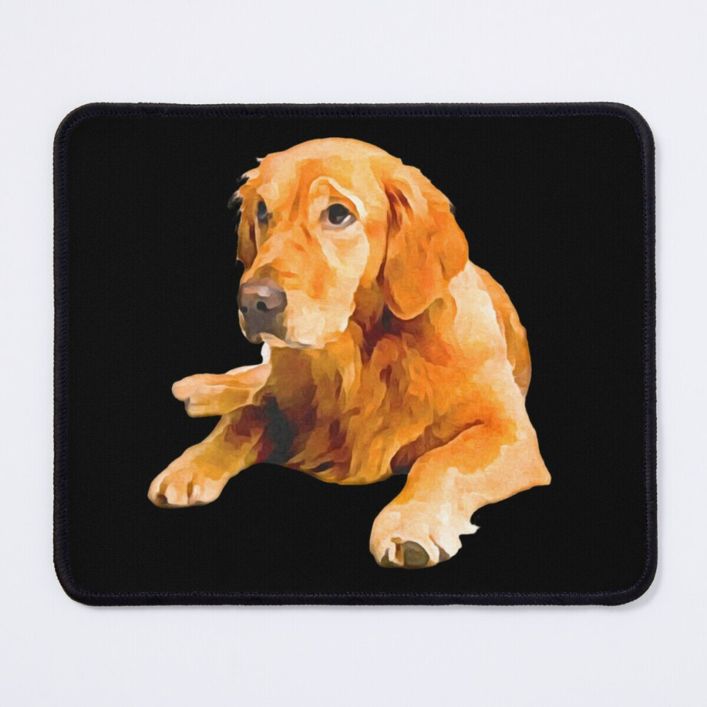 Mouse Pad Retriever Lying Silhouette 11.8 X 9.8 Inch Computer Mat Gaming Office Mousepad Golden 7802738141474