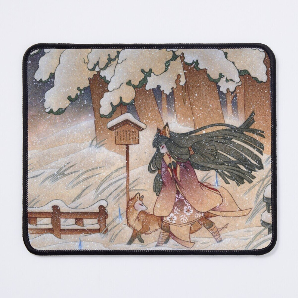 Mouse Pad Blustery - Kitsune Yokai Teakitsune 11.8 X 9.8 Inch Computer Mat Gaming Office Mousepad 7802738144376