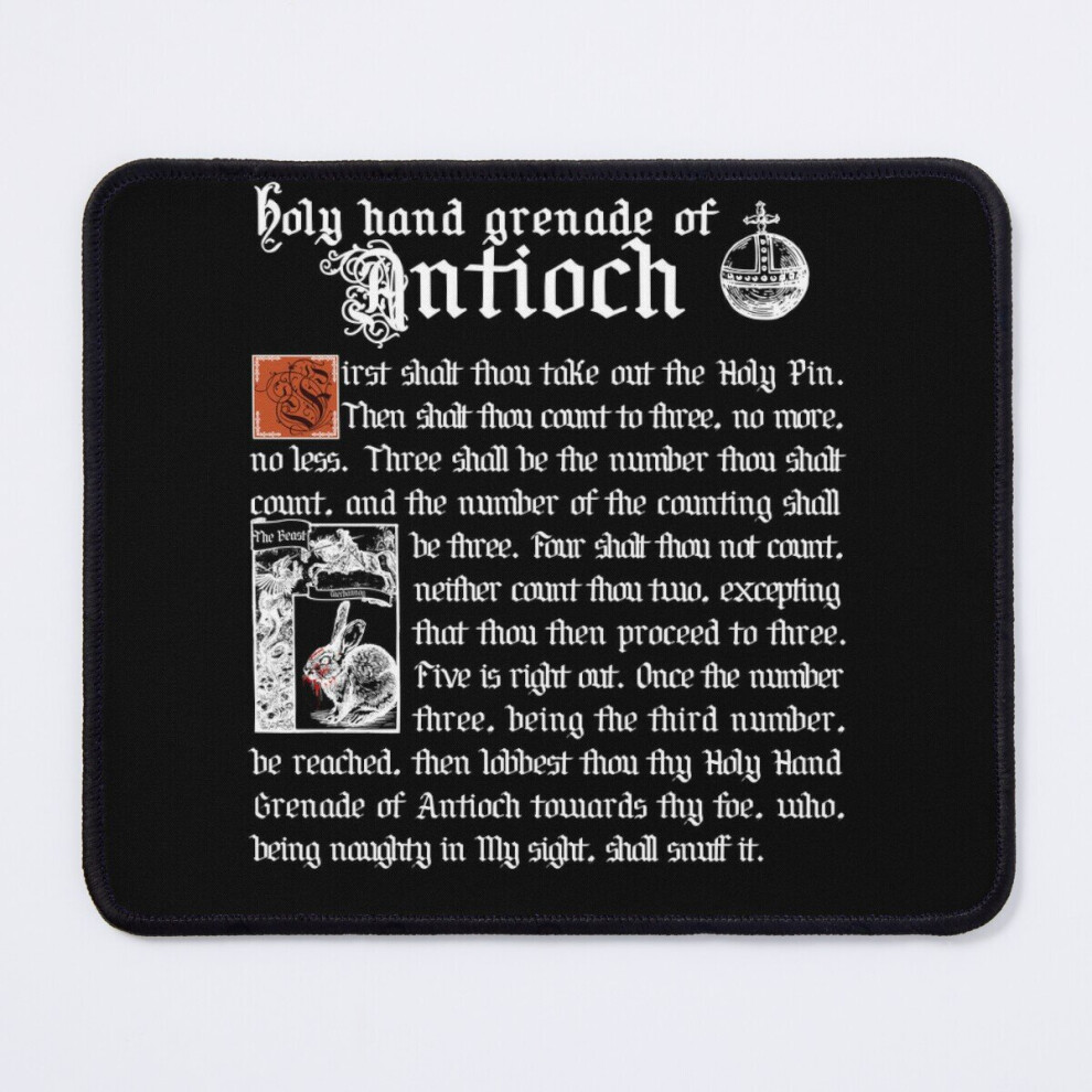 Mouse Pad Holy Of Antioch Holy Grail 11.8 X 9.8 Inch Computer Mat Gaming Office Mousepad Grenade 7802738206975