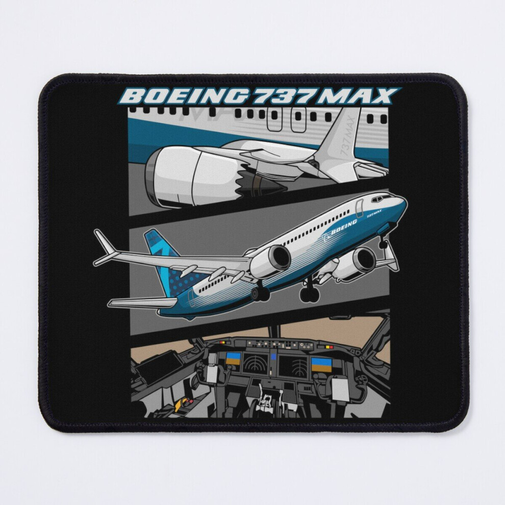 Mouse Pad Boeing 737 Max 11.8 X 9.8 Inch Computer Mat Gaming Office Mousepad 7802738154986