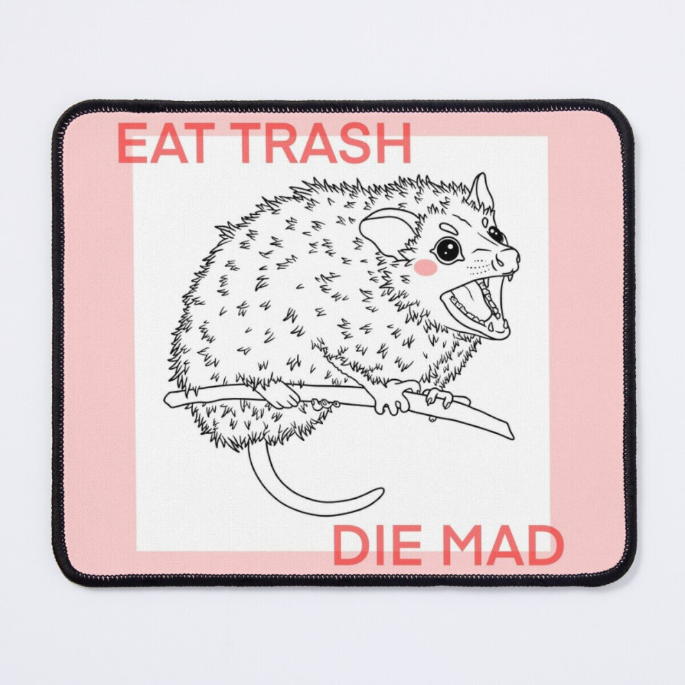 Mouse Pad Eat Trash Die Mad - Cute Opossum 11.8 X 9.8 Inch Computer Mat Gaming Office Mousepad 7802738170238