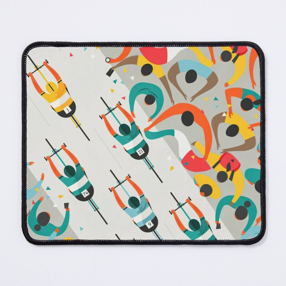 Mouse Pad Cycling Race Illustration With Italia Flag 11.8 X 9.8 Inch Computer Mat Gaming Office Mousepad 7802738124439