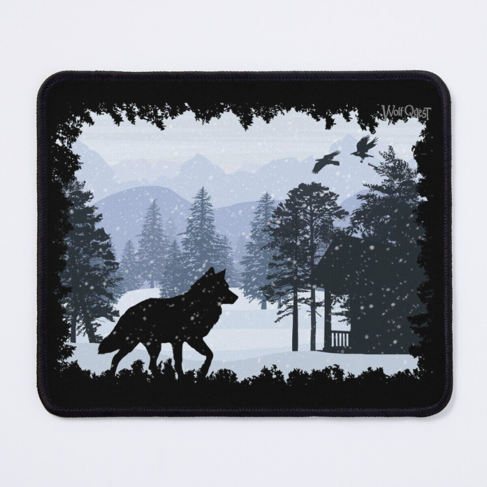 Mouse Pad Snowy Cabin - Wolfquest Dream 11.8 X 9.8 Inch Computer Mat Gaming Office Mousepad 7802738154542
