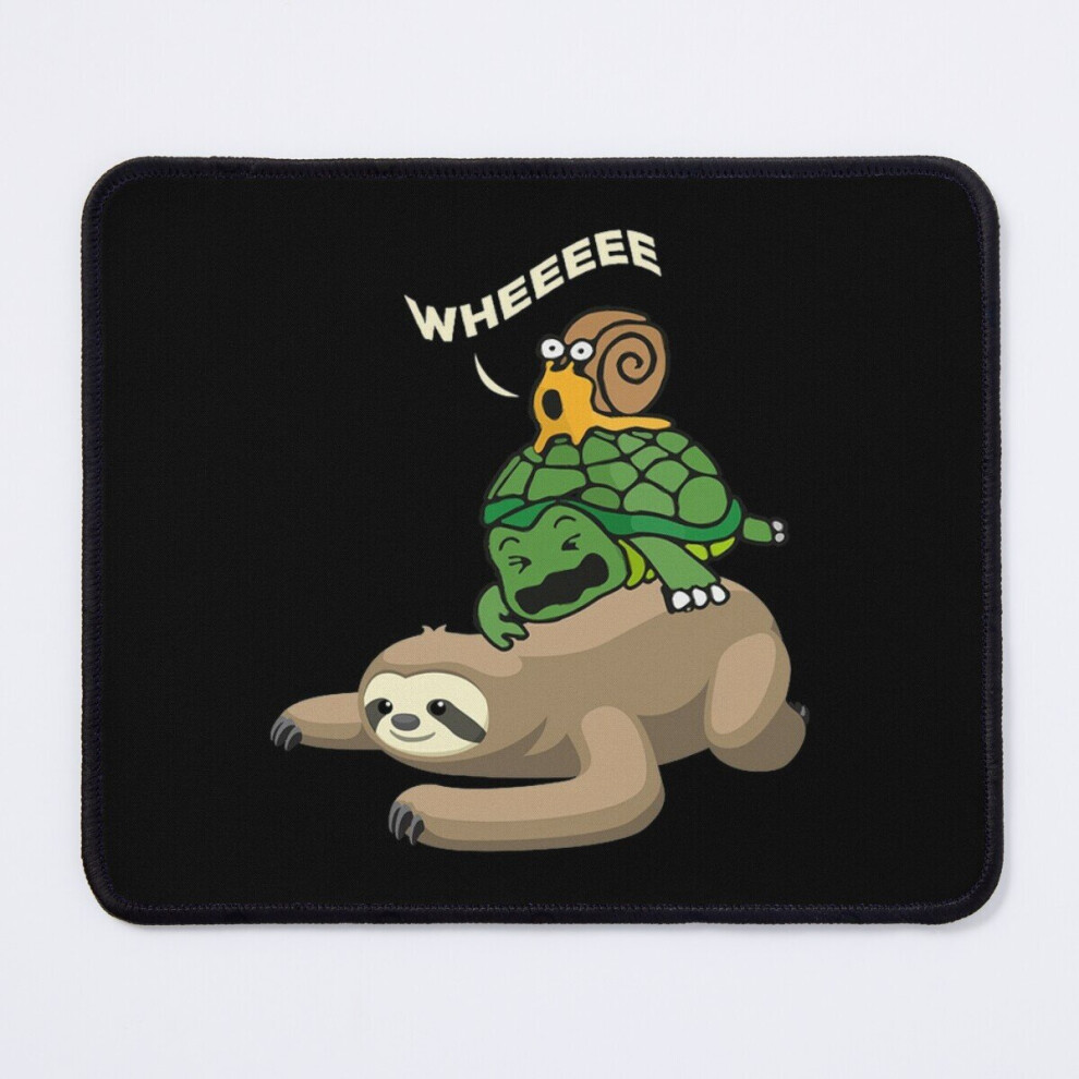 Mouse Pad Sloth Turtle Snail Sloth Wheee Funny 11.8 X 9.8 Inch Computer Mat Gaming Office Mousepad 7802738181838