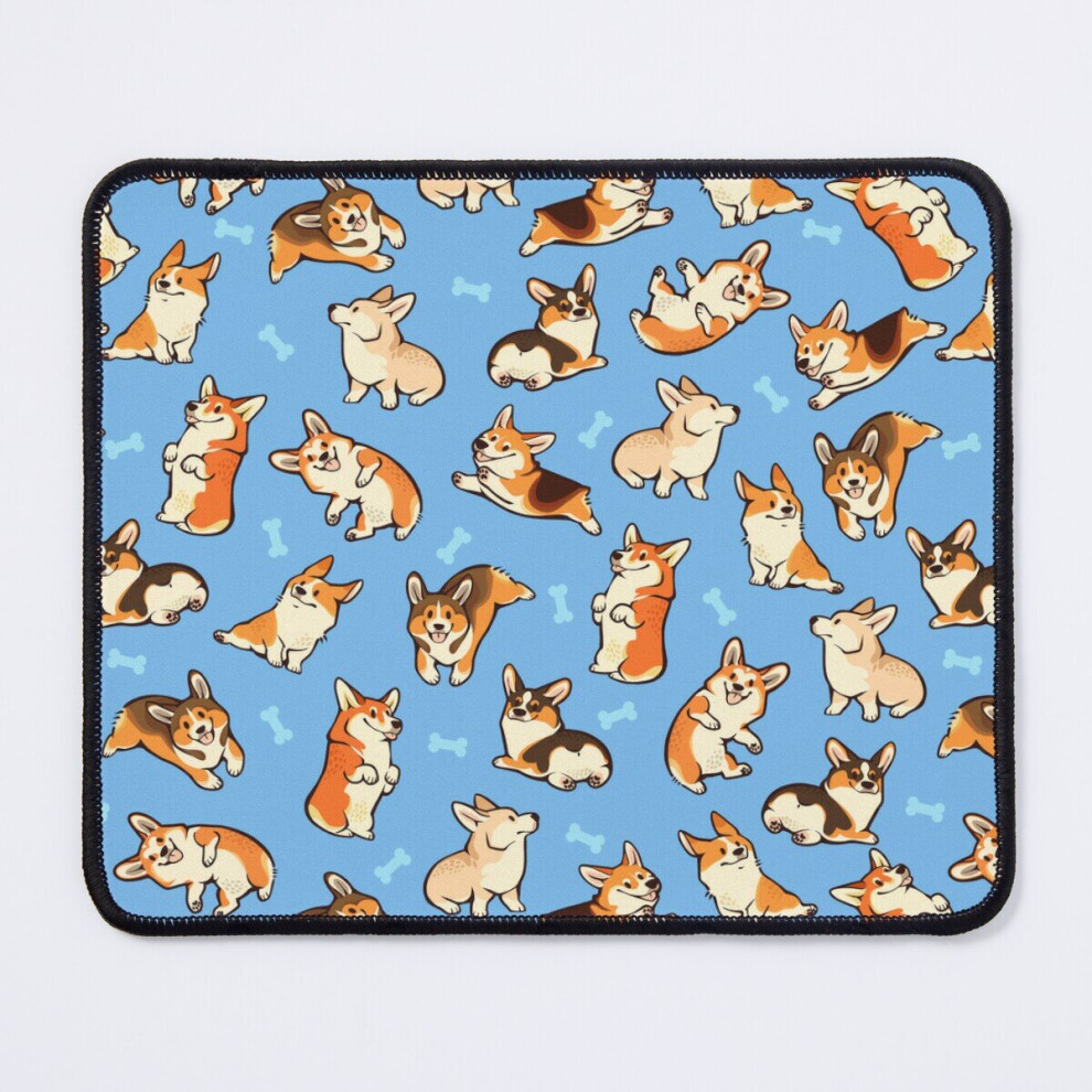 Mouse Pad Jolly Corgis In 11.8 X 9.8 Inch Computer Mat Gaming Office Mousepad Blue 7802738109207