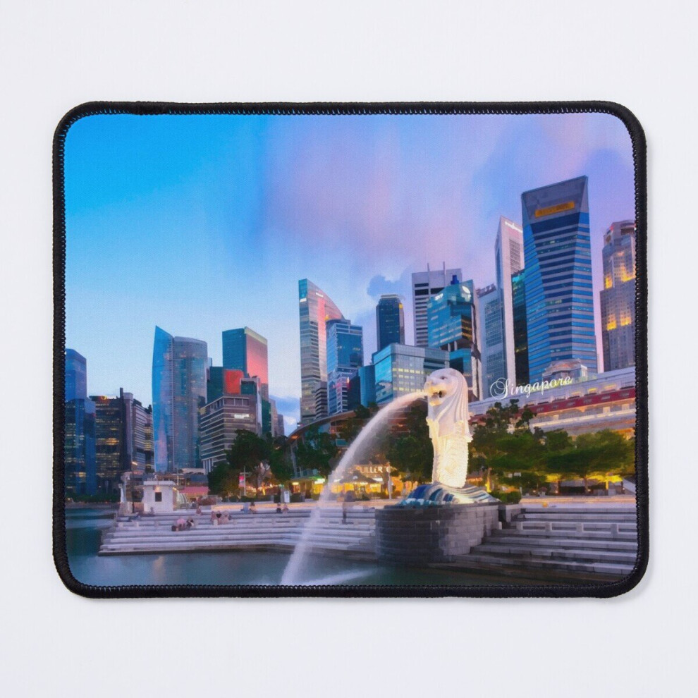 Mouse Pad Singapore - Iconic Landmark And Downtown Core Skyline 11.8 X 9.8 Inch Computer Mat Gaming Office Mousepad 7802738149128