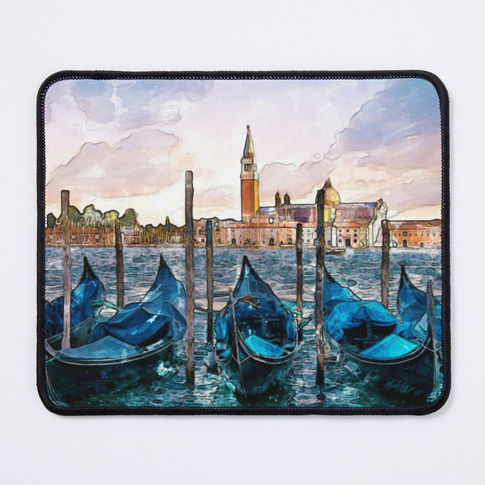 Mouse Pad Gondolas In Venice Watercolor 11.8 X 9.8 Inch Computer Mat Gaming Office Mousepad 7802738148671