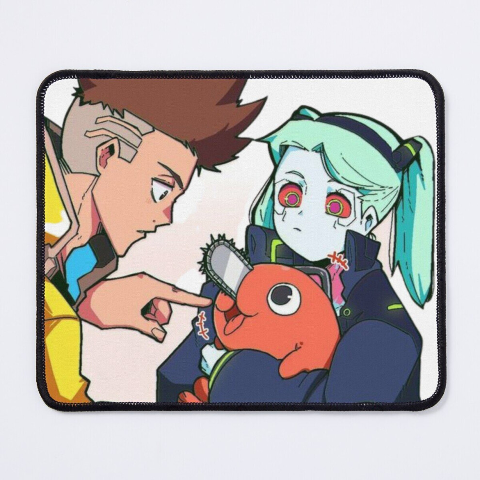 Mouse Pad Cyberpunk Edgerunners - David And Rebecca Playing With Pochita 11.8 X 9.8 Inch Computer Mat Gaming Office Mousepad 7802738166132