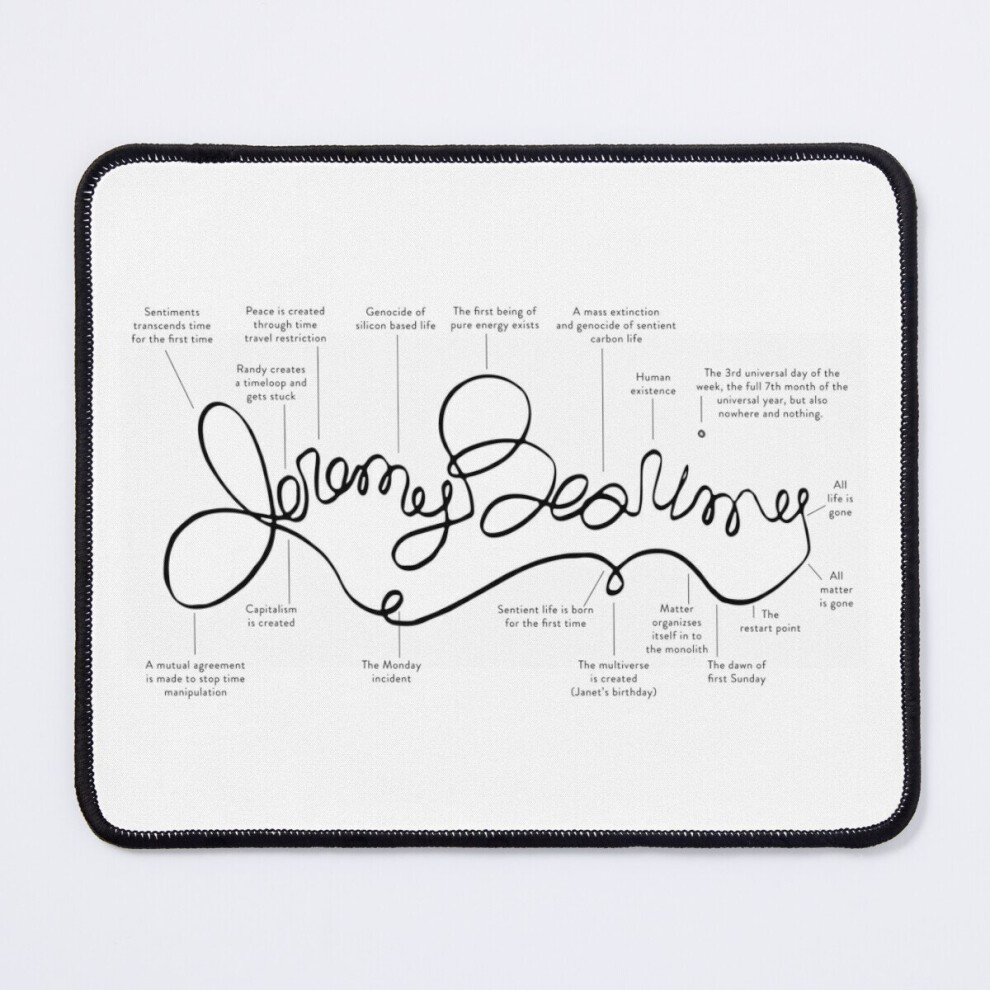Mouse Pad The Good Place: Jeremy Bearimy Timeline 11.8 X 9.8 Inch Computer Mat Gaming Office Mousepad 7802738137088