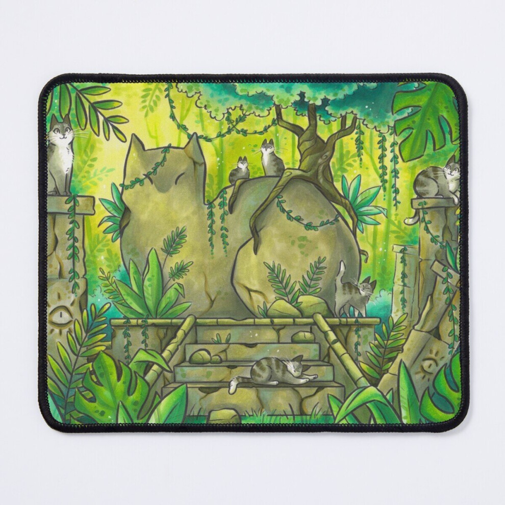 Mouse Pad Jungle Cat Ruins 11.8 X 9.8 Inch Computer Mat Gaming Office Mousepad 7802738132090