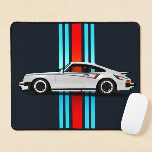 Mouse Pad Porsche White Car 11.8 x 9.8 inch Computer Mat Gaming Office Mousepad 1