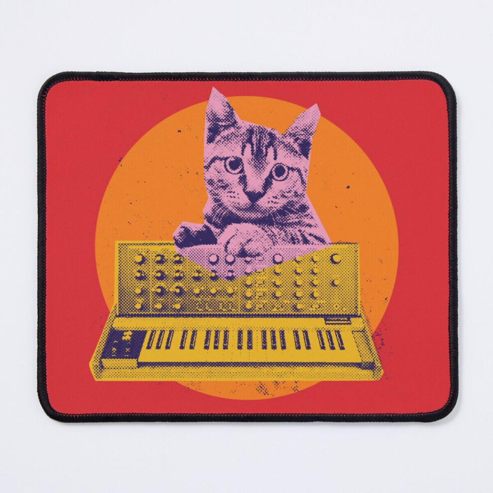 Mouse Pad Cool Cat Synthesizer Music Producer 11.8 X 9.8 Inch Computer Mat Gaming Office Mousepad 7802738167382