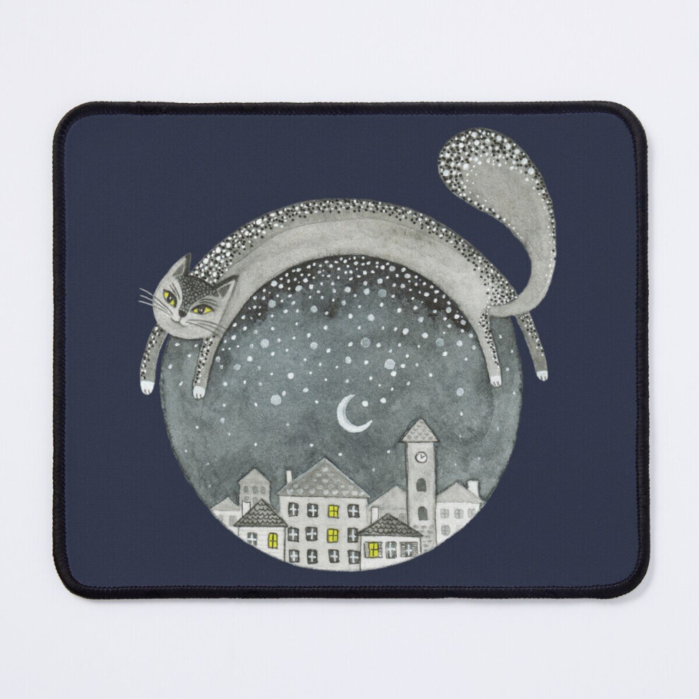 Mouse Pad Cat And A Night Town 11.8 X 9.8 Inch Computer Mat Gaming Office Mousepad 7802738127119