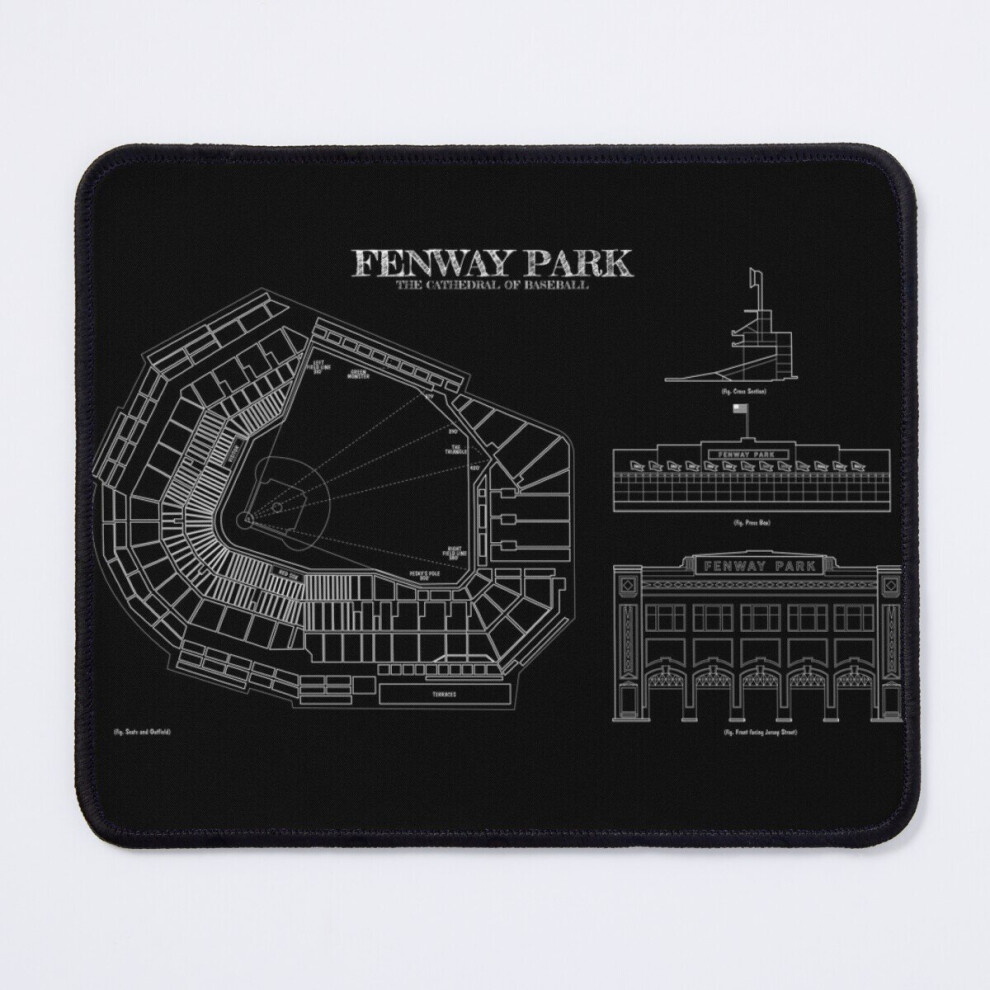 Mouse Pad Fenway Park. The Cathedral Of Baseball ( Stencil-No) 11.8 X 9.8 Inch Computer Mat Gaming Office Mousepad White 7802738197150