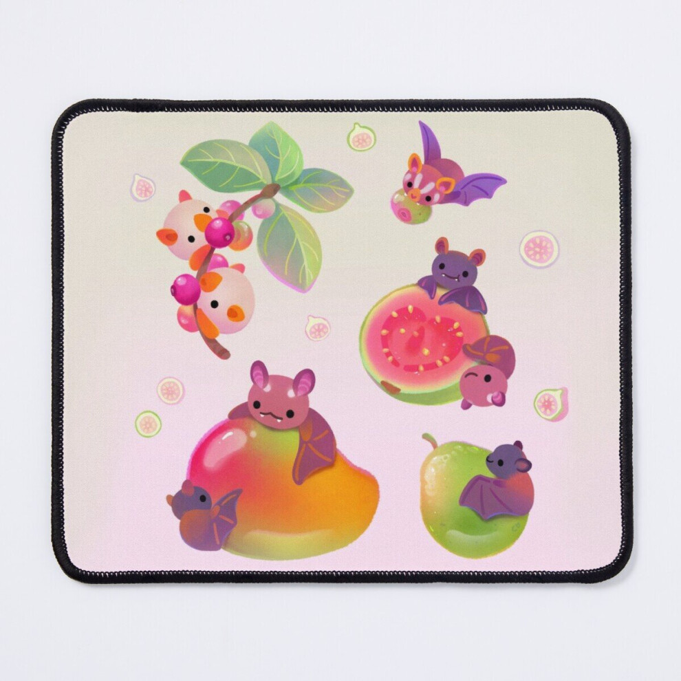 Mouse Pad Fruit And Bat - Pastel 11.8 X 9.8 Inch Computer Mat Gaming Office Mousepad 7802738114560