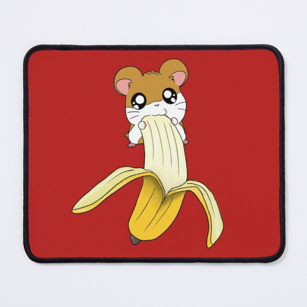 Mouse Pad Tiny Hamster, Big Banana 11.8 X 9.8 Inch Computer Mat Gaming Office Mousepad 7802738203813