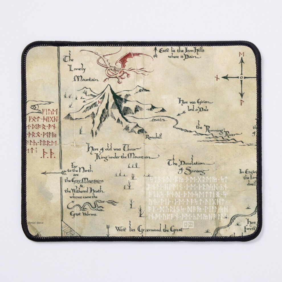 Mouse Pad Map Of Middle Earth 11.8 X 9.8 Inch Computer Mat Gaming Office Mousepad 7802738162134