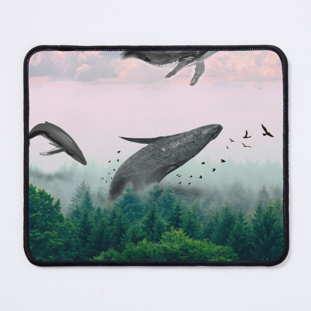 Mouse Pad Flying Whales Diving Into The Forrest 11.8 X 9.8 Inch Computer Mat Gaming Office Mousepad 7802738148435