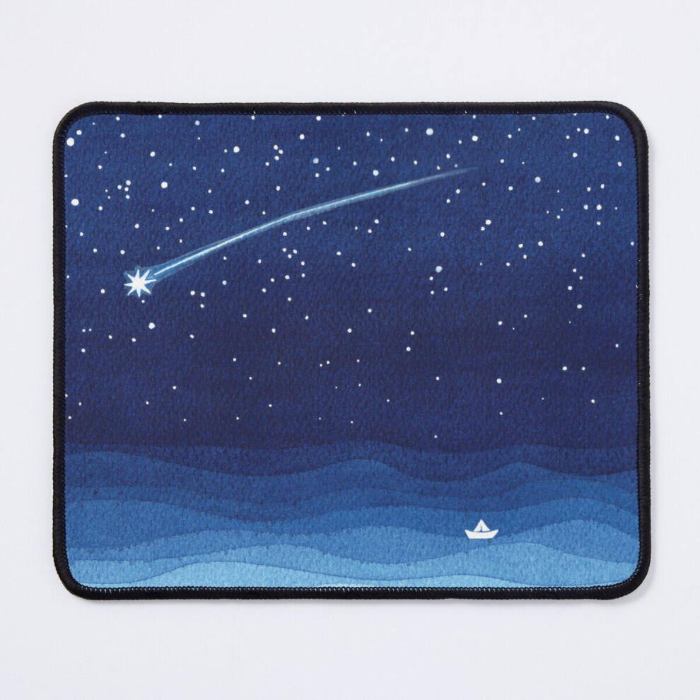 Mouse Pad Falling Star, Shooting Star, Sailboat Ocean Waves Sea 11.8 X 9.8 Inch Computer Mat Gaming Office Mousepad Blue 7802738112719