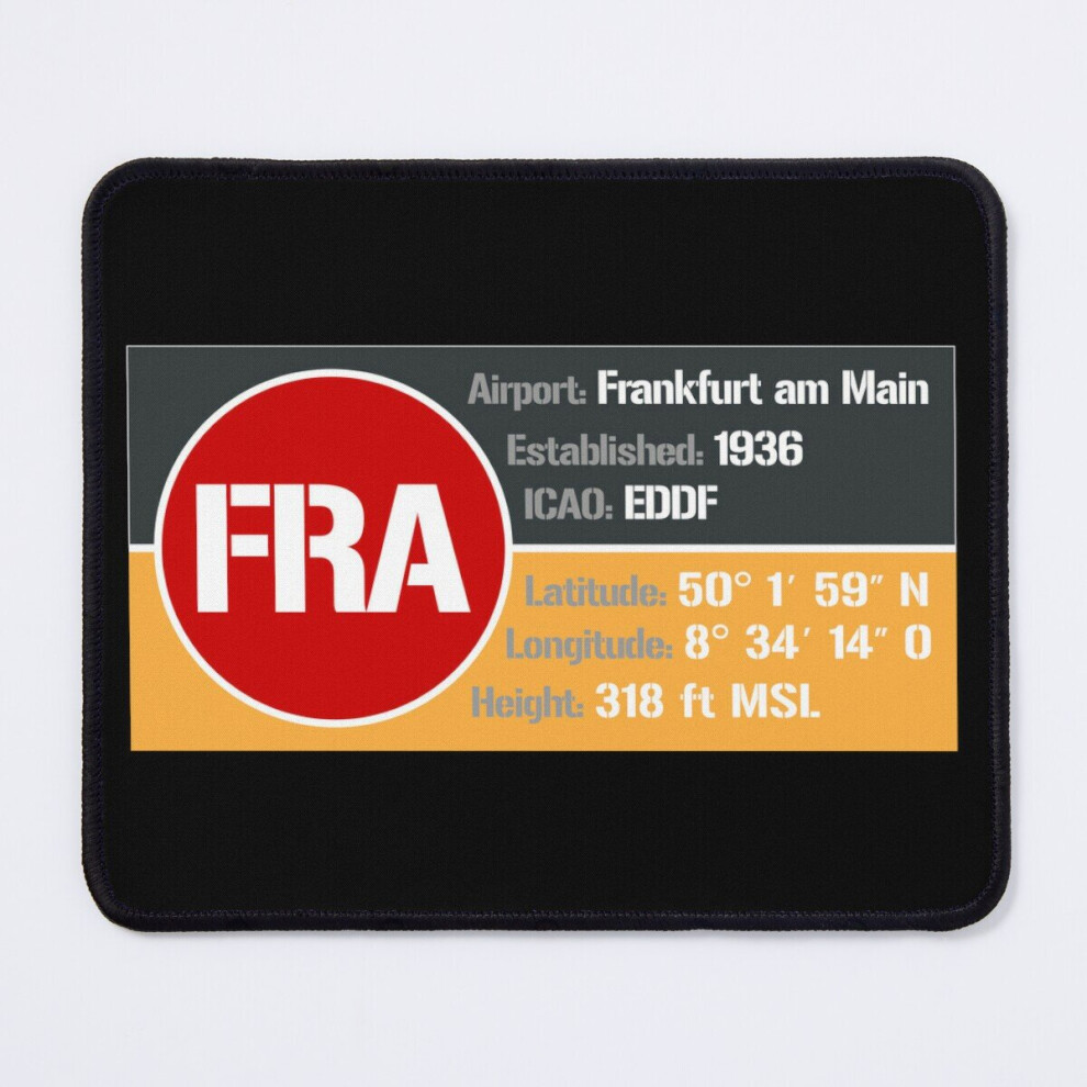Photos - Other for Computer Mouse Pad FRA Frankfurt Airport Germany - Block 11.8 x 9.8 inch Computer Mat Gaming Office Mousepad