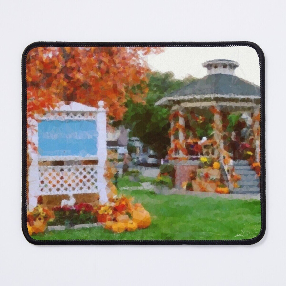 Mouse Pad Gazebo - Town Square - Autumn 11.8 X 9.8 Inch Computer Mat Gaming Office Mousepad 7802738161663