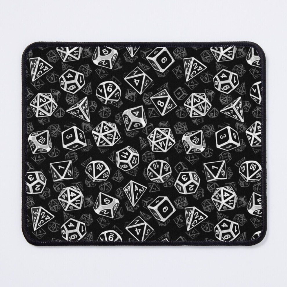 Mouse Pad D20 Dice Set Pattern (White) 11.8 X 9.8 Inch Computer Mat Gaming Office Mousepad White 7802738114171