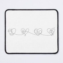 Mouse Pad Love Yourself BTS Heart Tattoo 11.8 x 9.8 inch Computer Mat Gaming Office Mousepad