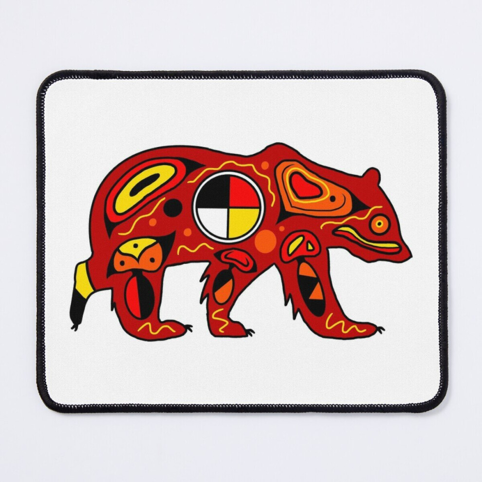 Mouse Pad Medicine Wheel Bear 11.8 X 9.8 Inch Computer Mat Gaming Office Mousepad 7802738181197
