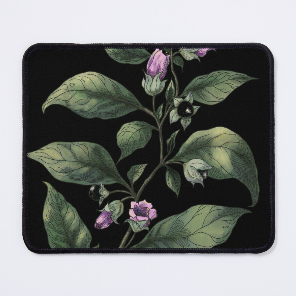 Bearlad Mouse Pad Belladonna. Deadly Nightshade. Magical Herbs X 9.8 Inch Computer Mat Gaming Office Mousepad Size 11.8