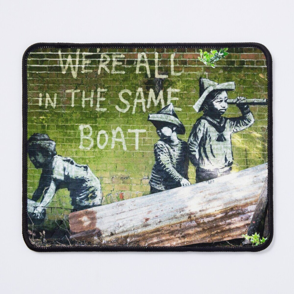Mouse Pad Banksy - 'We're All In The Same Boat' 11.8 X 9.8 Inch Computer Mat Gaming Office Mousepad 7802738181463