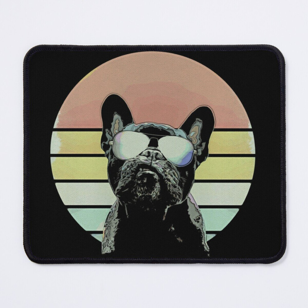 Mouse Pad French Bulldog Lovers, 80S Style Vintage 11.8 X 9.8 Inch Computer Mat Gaming Office Mousepad 7802738117219