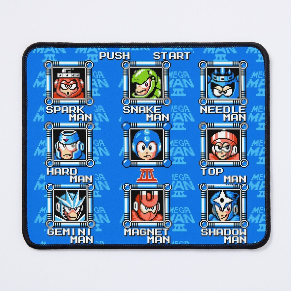 Mouse Pad Megaman 3 Bosses Stage Select Screen 11.8 X 9.8 Inch Computer Mat Gaming Office Mousepad 7802738189544