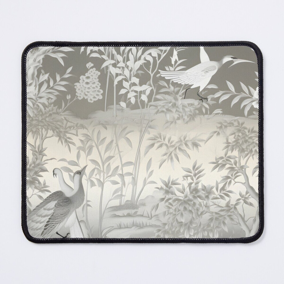 Mouse Pad Chinoiserie Floral 11.8 X 9.8 Inch Computer Mat Gaming Office Mousepad Silver 7802738159288