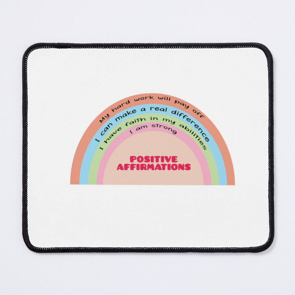 Mouse Pad Positive Affirmations Cute Rainbow 11.8 X 9.8 Inch Computer Mat Gaming Office Mousepad 7802738189810