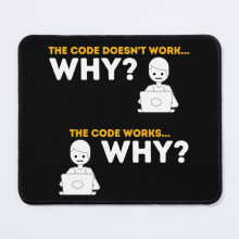 Mouse Pad Funny Works Code Works Why - Funny Computer Science Programmer _ Coding 11.8 x 9.8 inch Computer Mat Gaming Office Mousepad