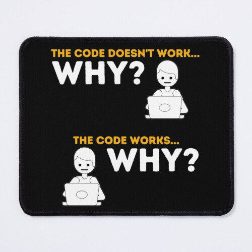 Mouse Pad Funny Works Code Works Why - Funny Computer Science Programmer _ Coding 11.8 x 9.8 inch Computer Mat Gaming Office Mousepad