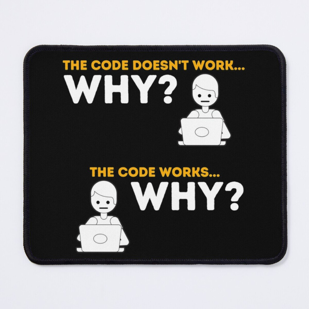 Bearlad Mouse Pad Funny Works Code Works Why - Funny Computer Science Programmer _ Coding 11.8 X 9.8 Inch Computer Mat Gaming Office Mousepad