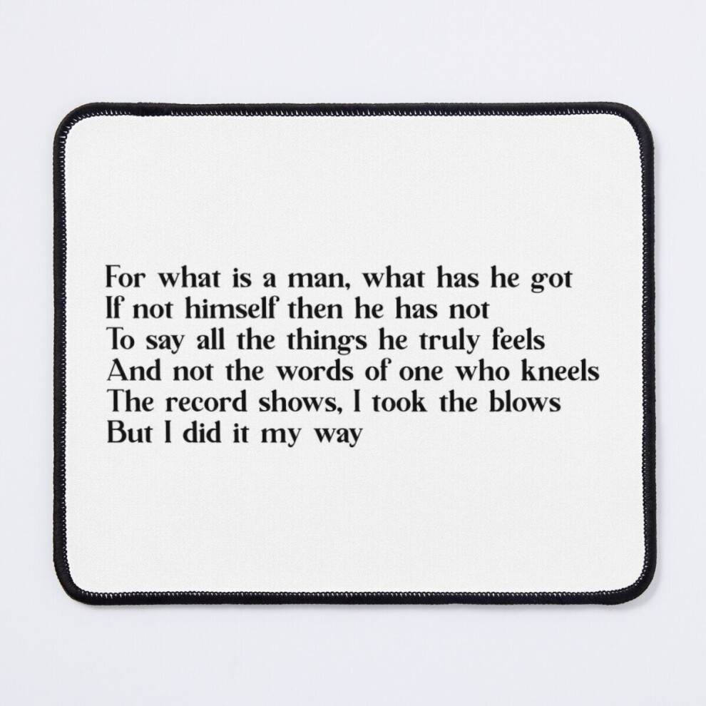 Mouse Pad My Way V (Black) 11.8 X 9.8 Inch Computer Mat Gaming Office Mousepad Black 7802738150902