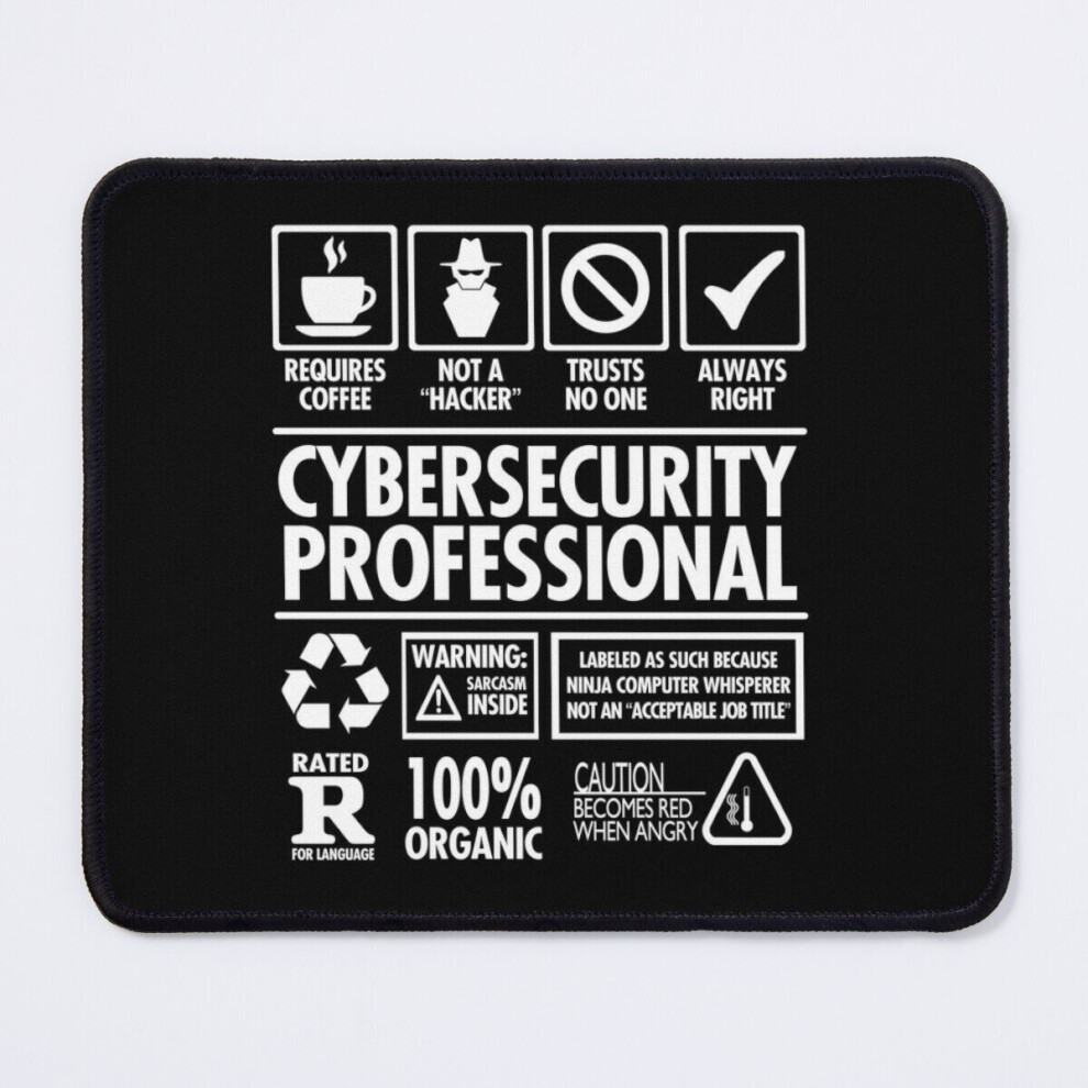 Mouse Pad Cybersecurity Not A Hacker Funny 11.8 X 9.8 Inch Computer Mat Gaming Office Mousepad 7802738131888