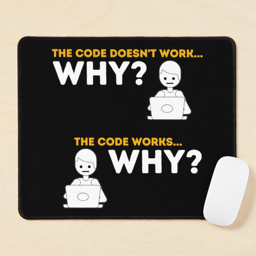 Mouse Pad Funny Works Code Works Why - Funny Computer Science Programmer _ Coding 11.8 x 9.8 inch Computer Mat Gaming Office Mousepad 1