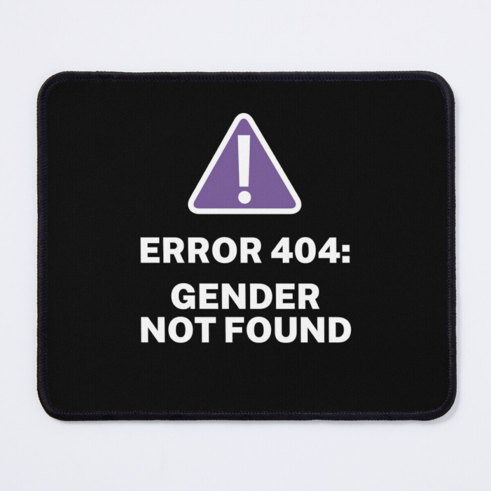 Mouse Pad Error 404 Gender Not Found Funny Agender Non Binary Pride 11.8 X 9.8 Inch Computer Mat Gaming Office Mousepad 7802738116878