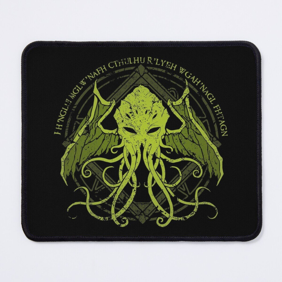 Mouse Pad Cthulhu - Lovecraft - Distressed Chant Design V2 11.8 X 9.8 Inch Computer Mat Gaming Office Mousepad 7802738112221