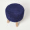 Homescapes (Blue) Lyla Pleated Velvet Footstool, 40 cm Tall 5