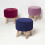 Homescapes (Blue) Lyla Pleated Velvet Footstool, 40 cm Tall 6