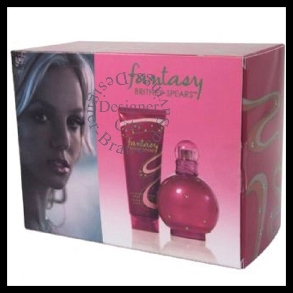 Britney Spears Fantasy Gift Set 100ml Eau du Parfum EDP + 100ml Body Souffle
