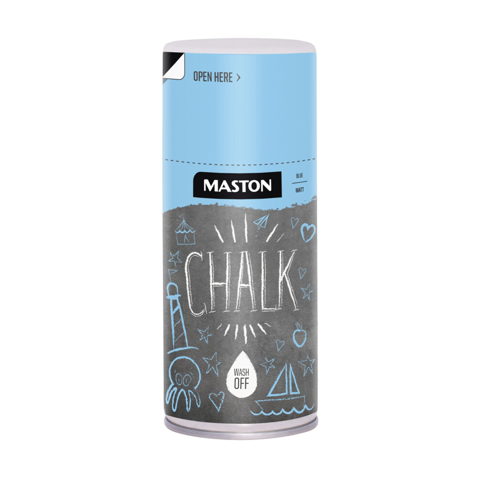 MASTON Chalk Paint - Matt - Blue - Spray Chalk - 150ml - Image 3