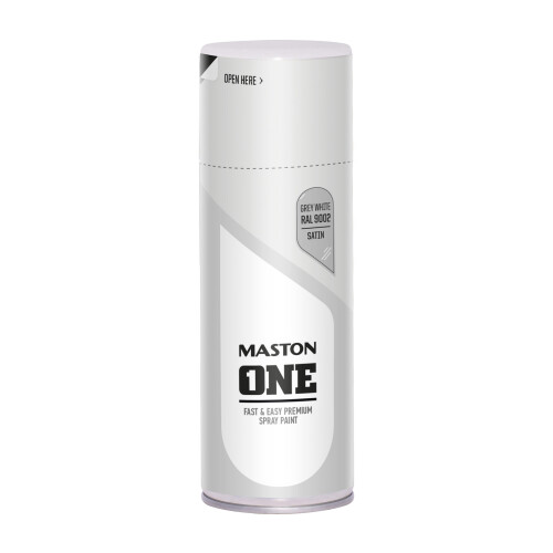 Maston Spray Paint ONE - Satin Grey White RAL9002 400ml