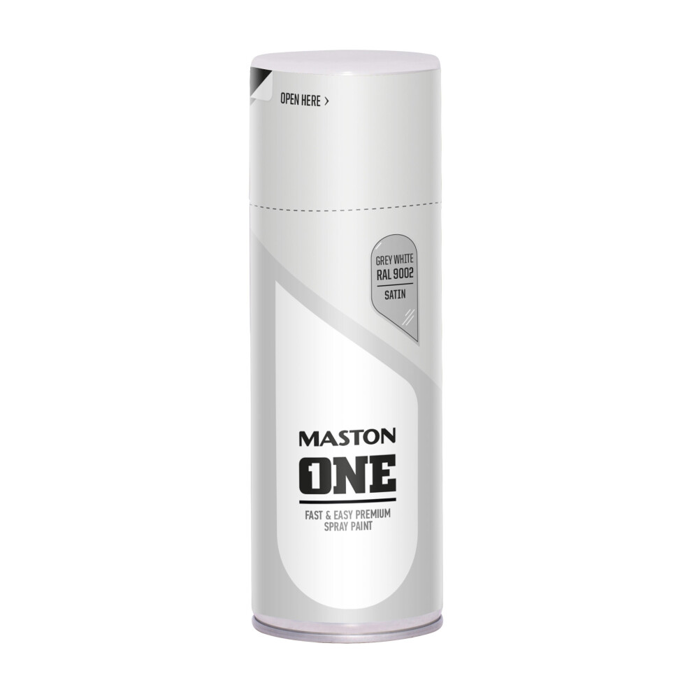 Maston Spray Paint ONE - Satin Grey White RAL9002 400ml