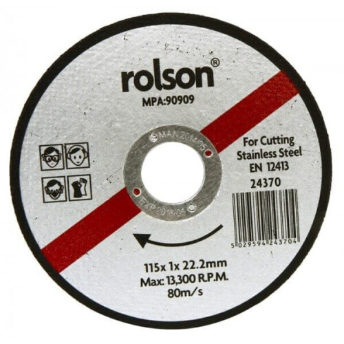 Rolson Rolson 115mm Cutting Disc For Steel 24370